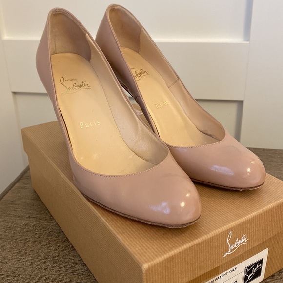 Christian Louboutin Simple Pump 85 patent nude 38 - Picture 4 of 16